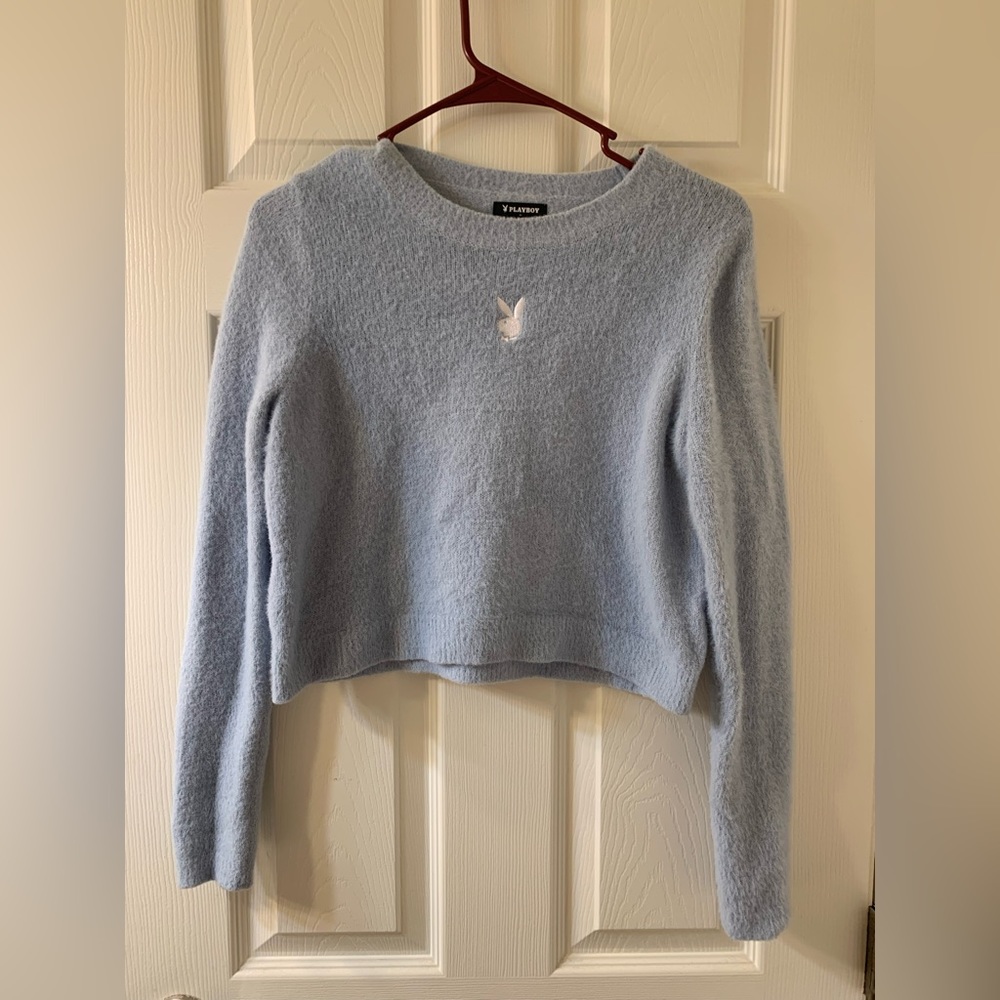 Light blue playboy sweater